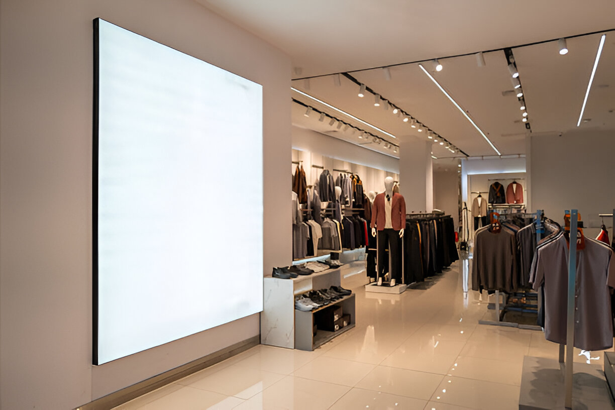 Stylish retail shop facade